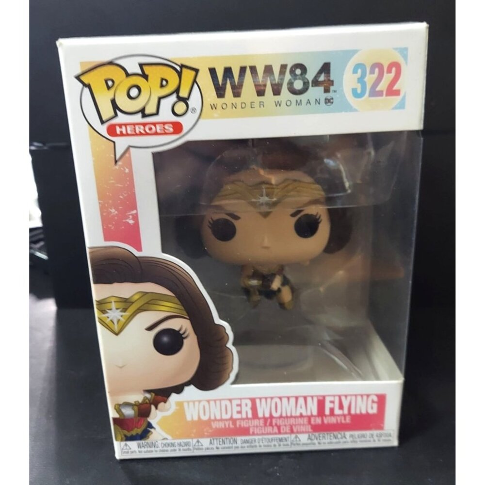 Funko Pop Ww84 Wonder Woman Flying Collectible Vinyl Figure #322 Dc Heroes